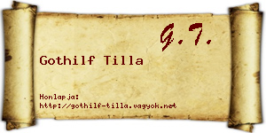 Gothilf Tilla névjegykártya